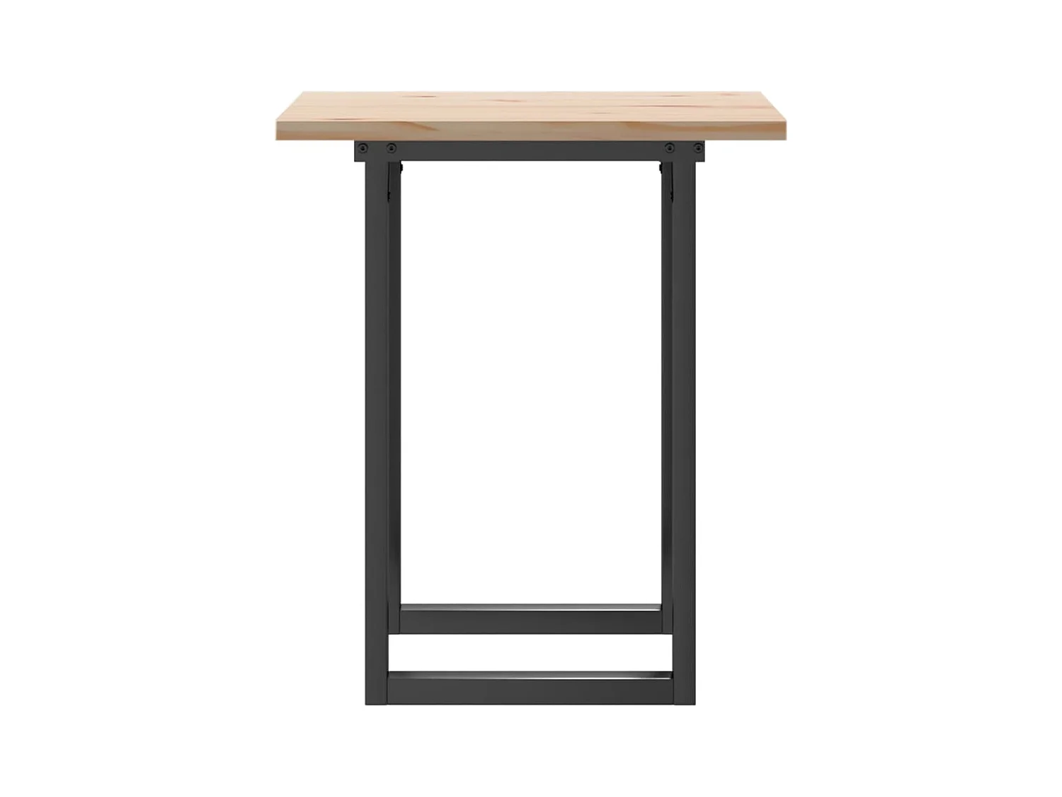 Table à manger cadre en O 60x60x75,5cm bois de pin massif acier