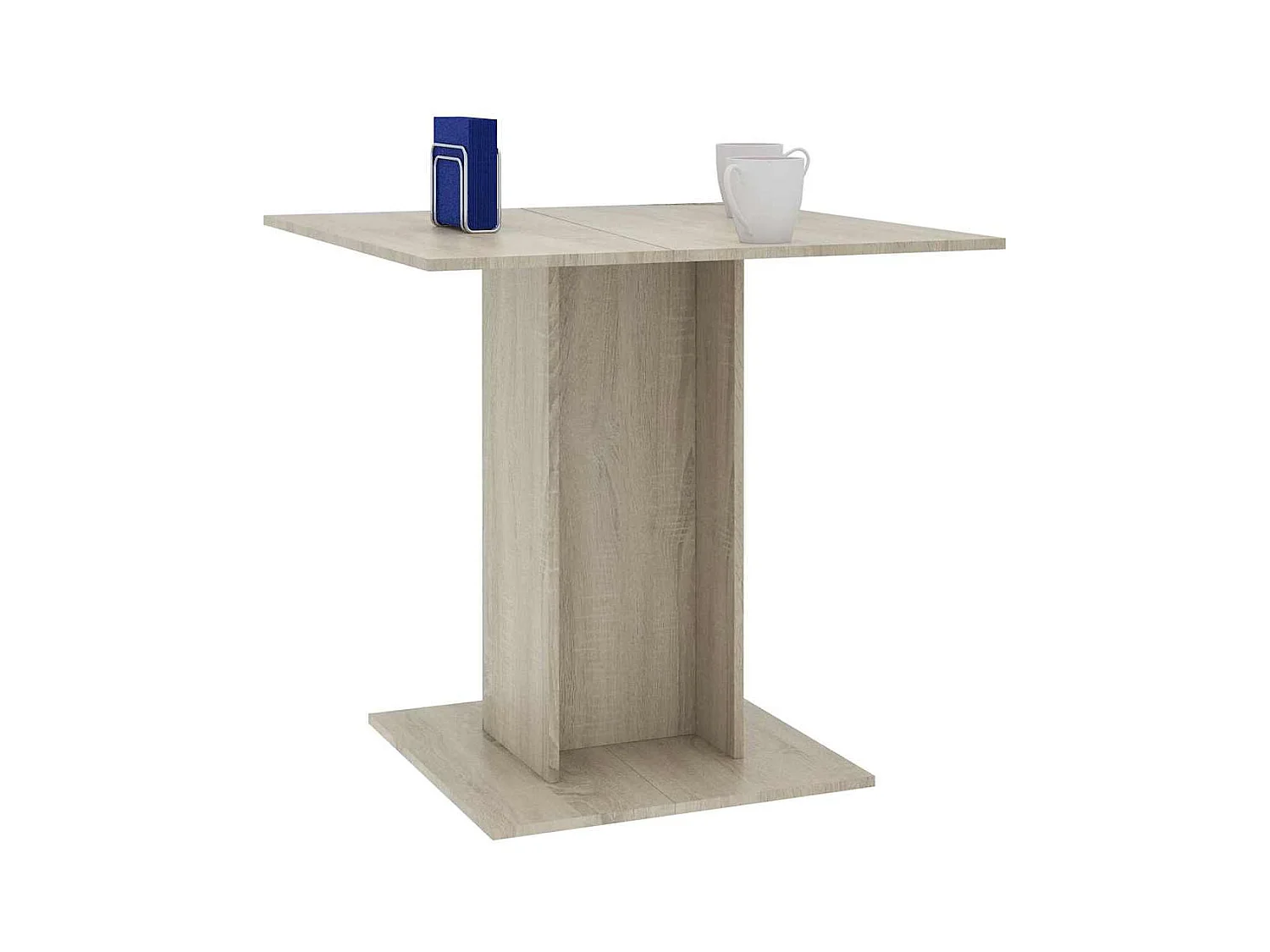 Table à dîner Chêne sonoma 80x80x75 cm Bois d'ingénierie