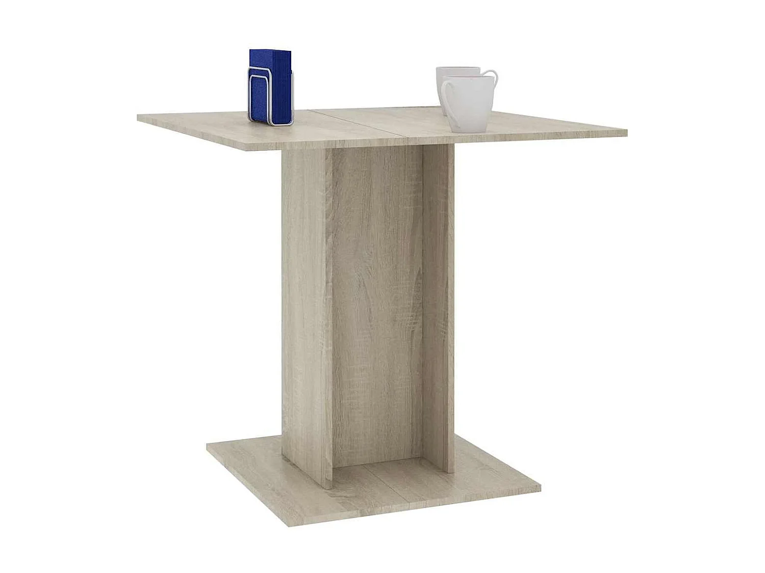 Mesa de comedor de roble Sonoma 80x80x75 cm Madera de ingeniería