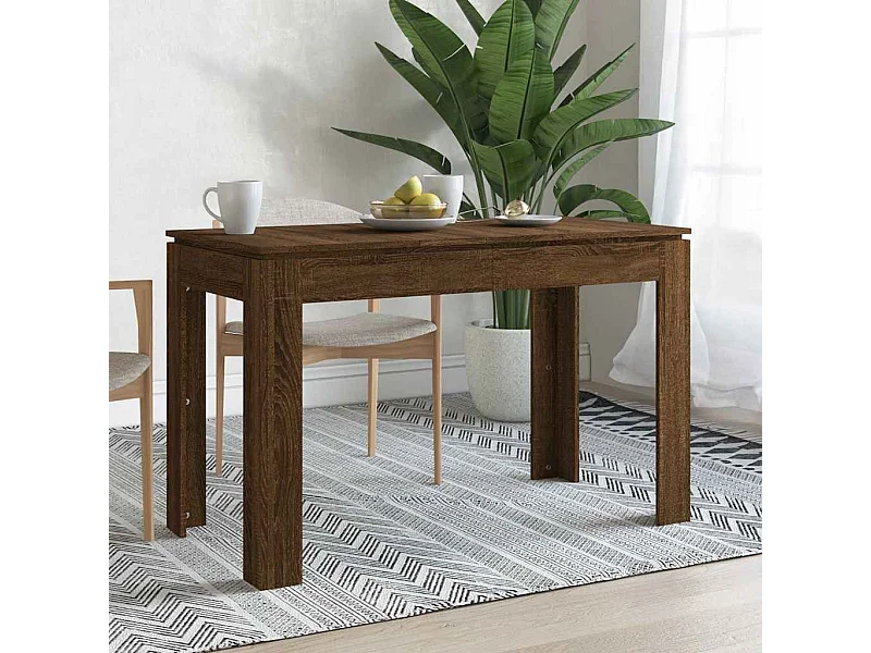 Table à dîner Chêne marron 120x60x76 cm bois d'ingénierie