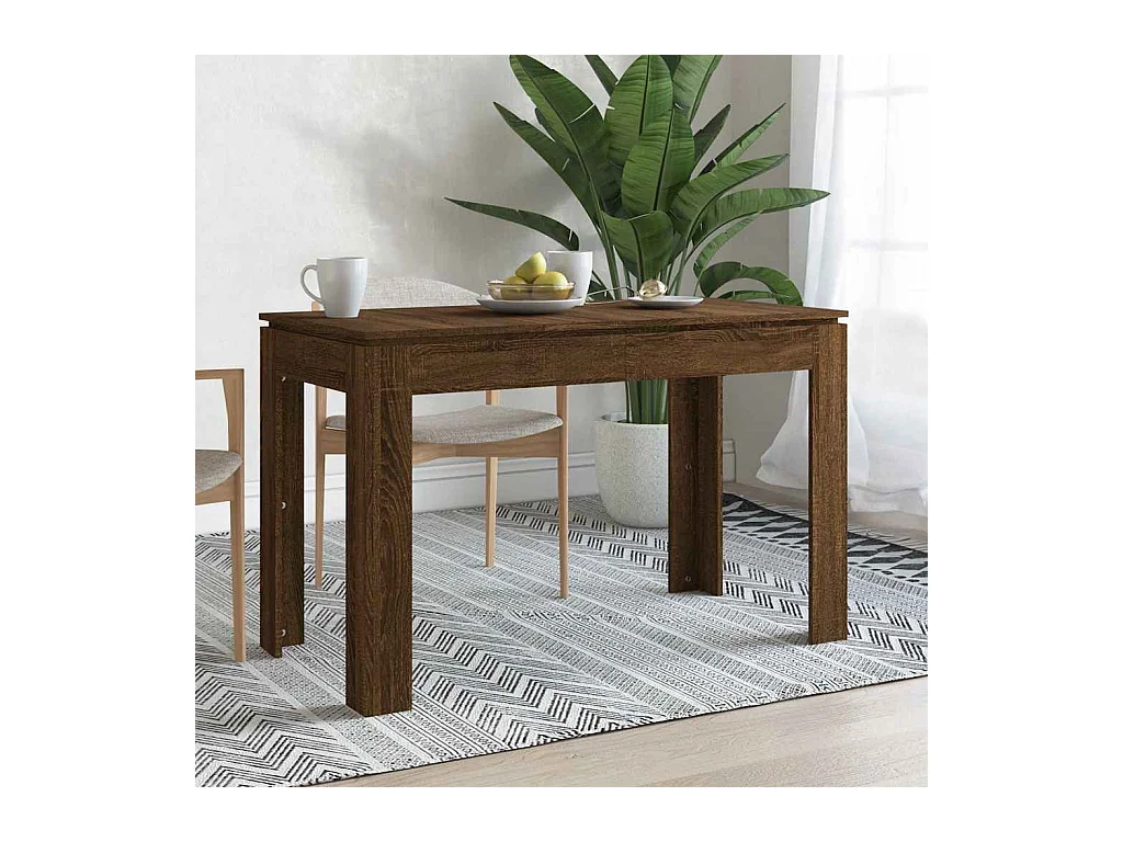 Table à dîner Chêne marron 120x60x76 cm bois d'ingénierie
