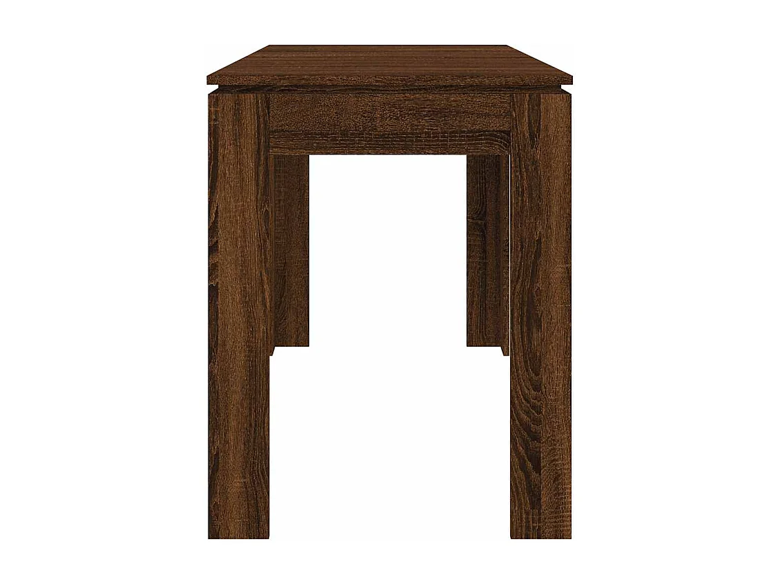 Mesa de comedor roble marrón 120x60x76 cm madera de ingeniería