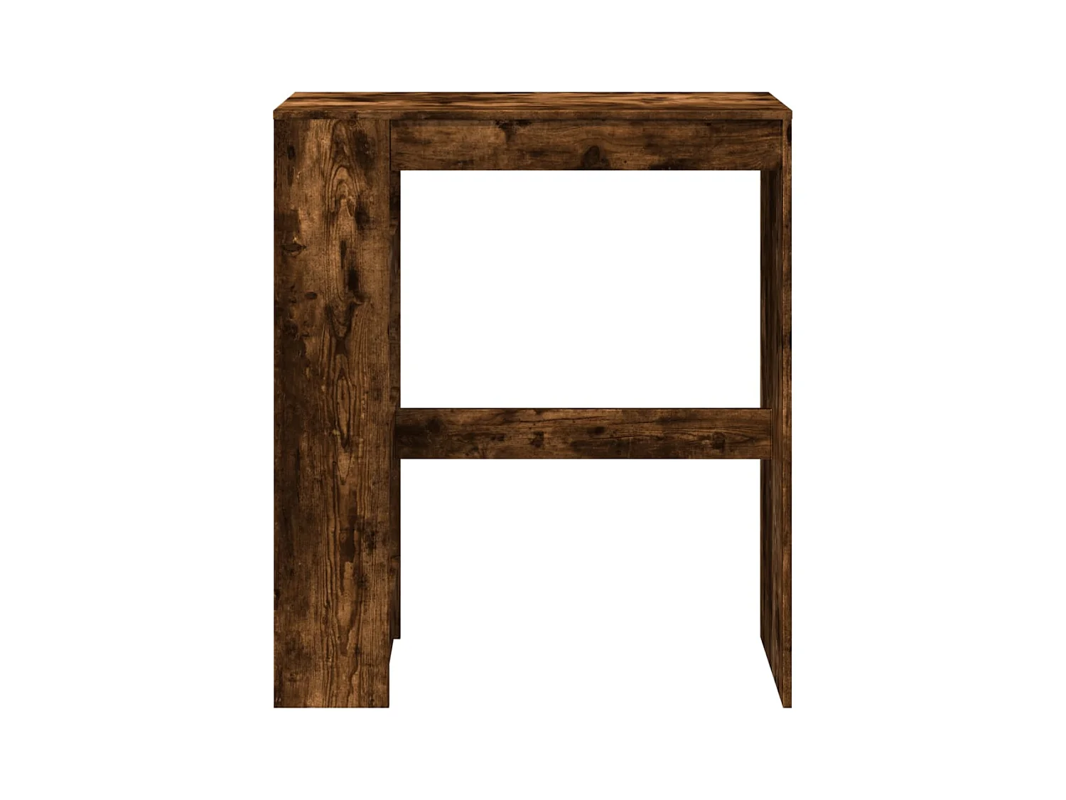 Table de bar avec étagères chêne fumé bois d'ingénierie