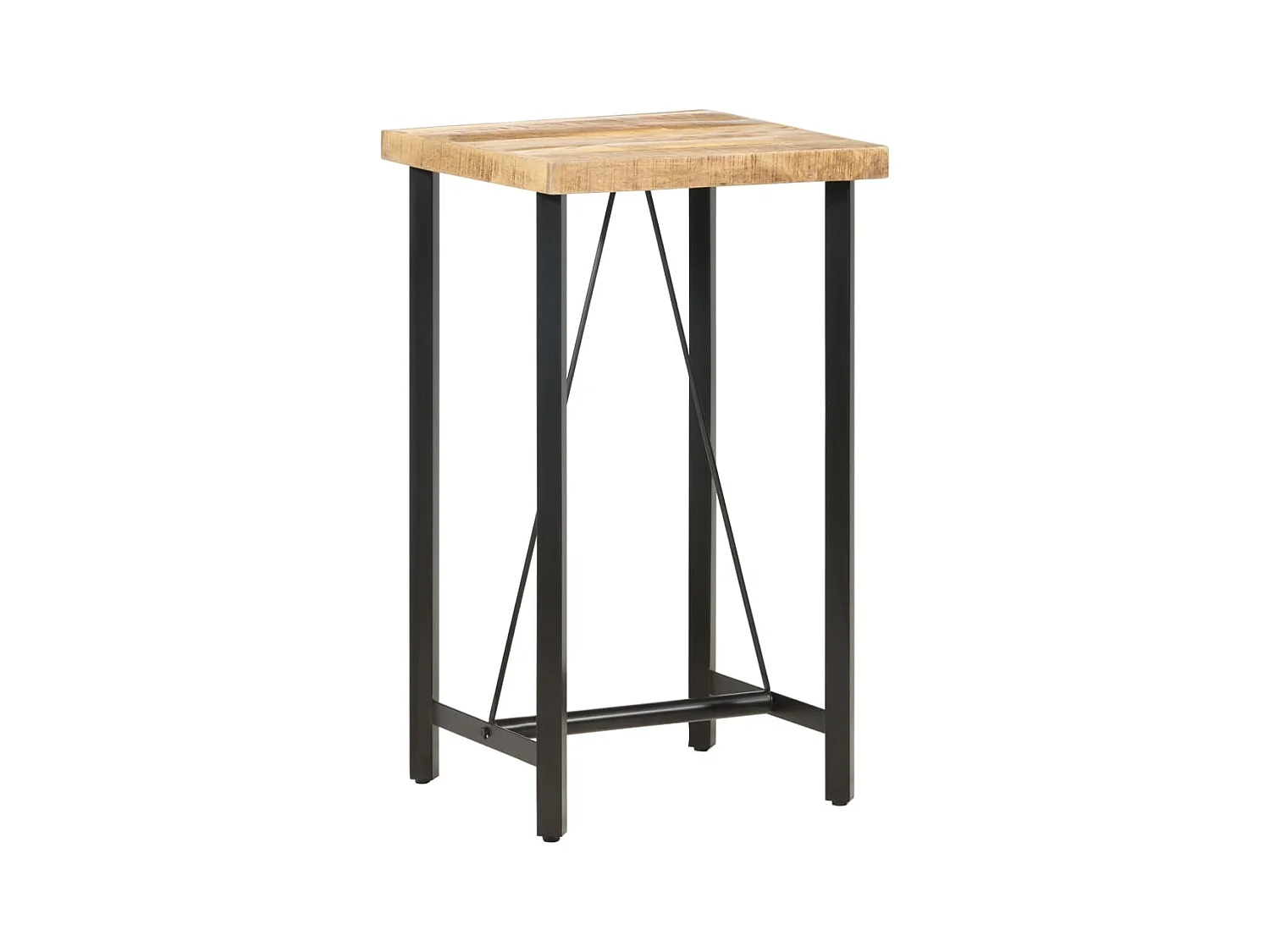 Table de bar 60x60x107 cm Bois de manguier brut