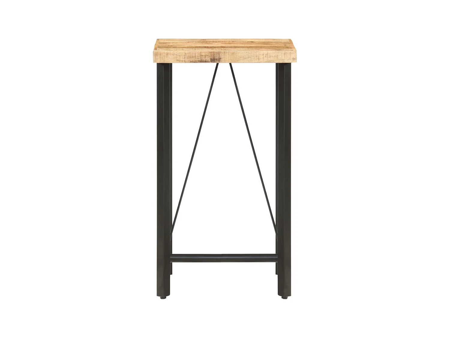 Table de bar 60x60x107 cm Bois de manguier brut