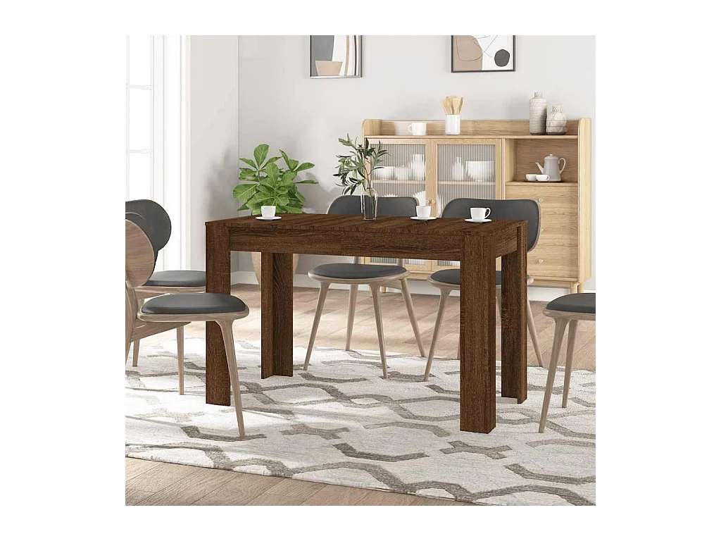 Table à dîner Chêne marron 120x60x76 cm bois d'ingénierie