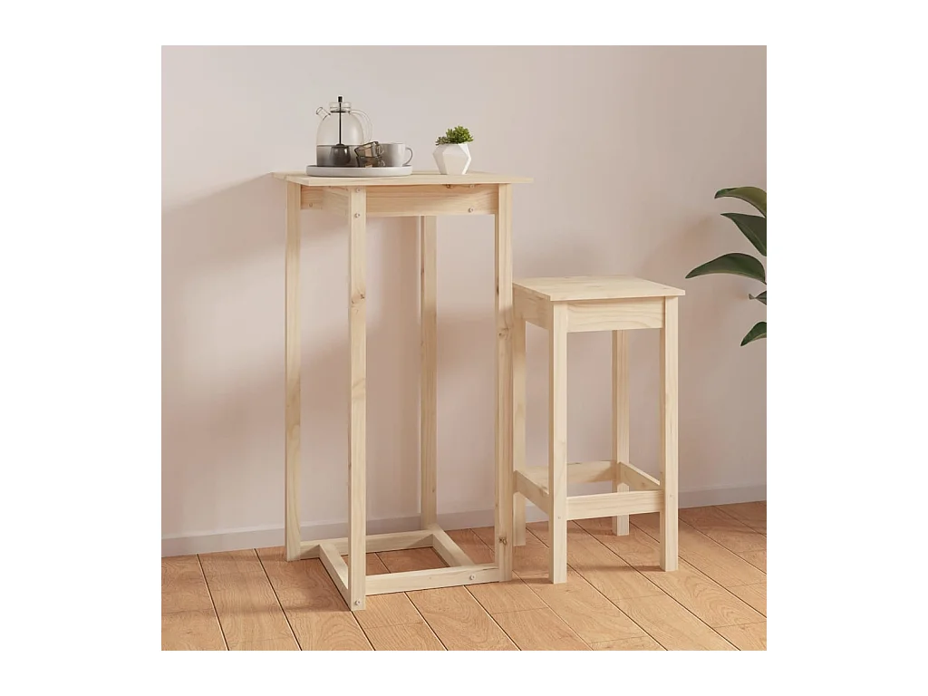 Table de bar 60x60x110 cm Bois massif de pin