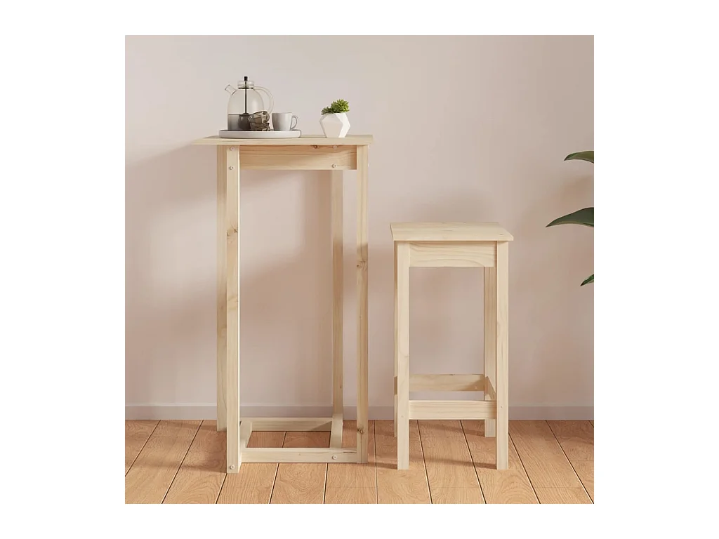 Table de bar 60x60x110 cm Bois massif de pin