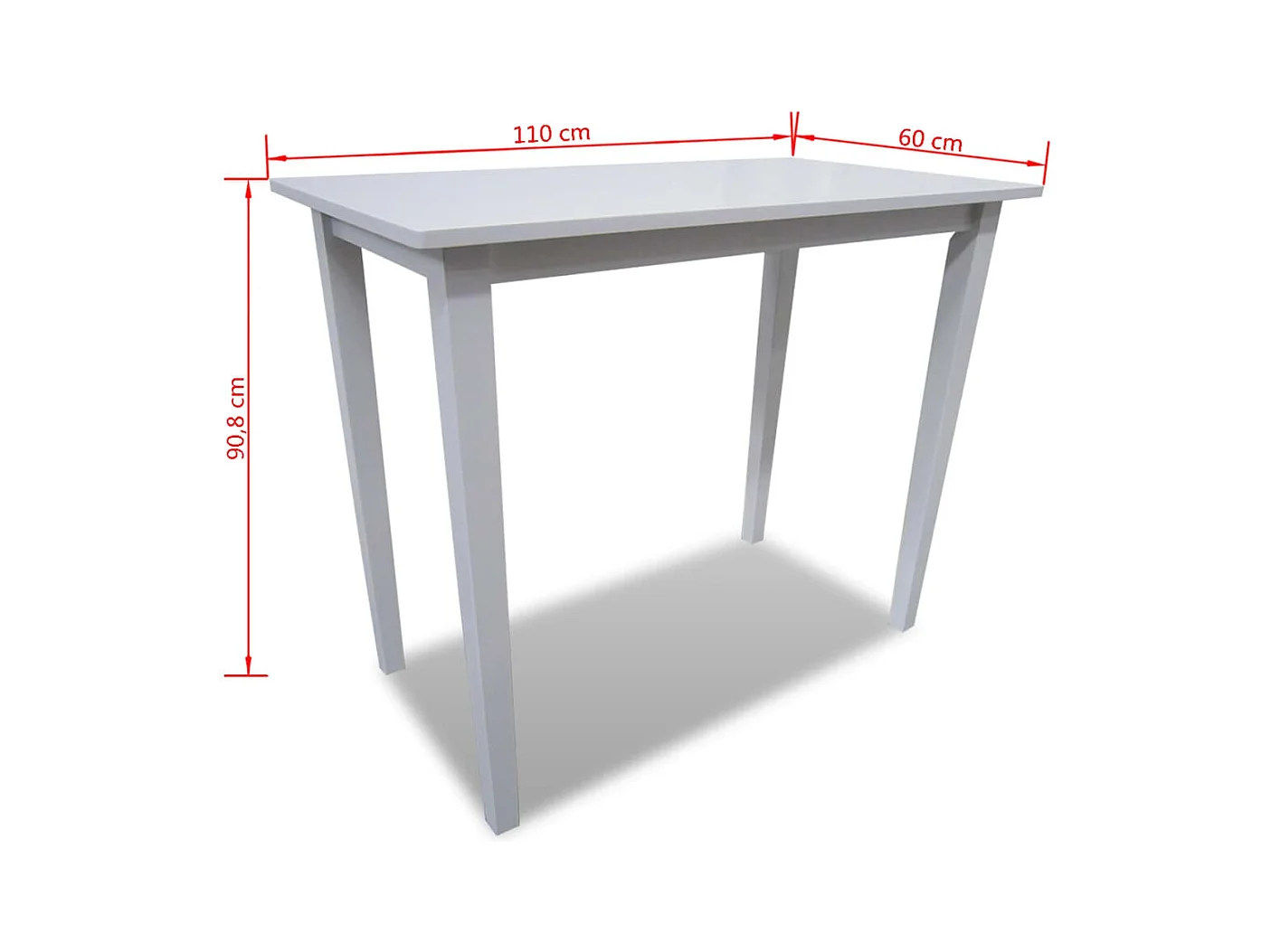 Table de bar en bois Blanc