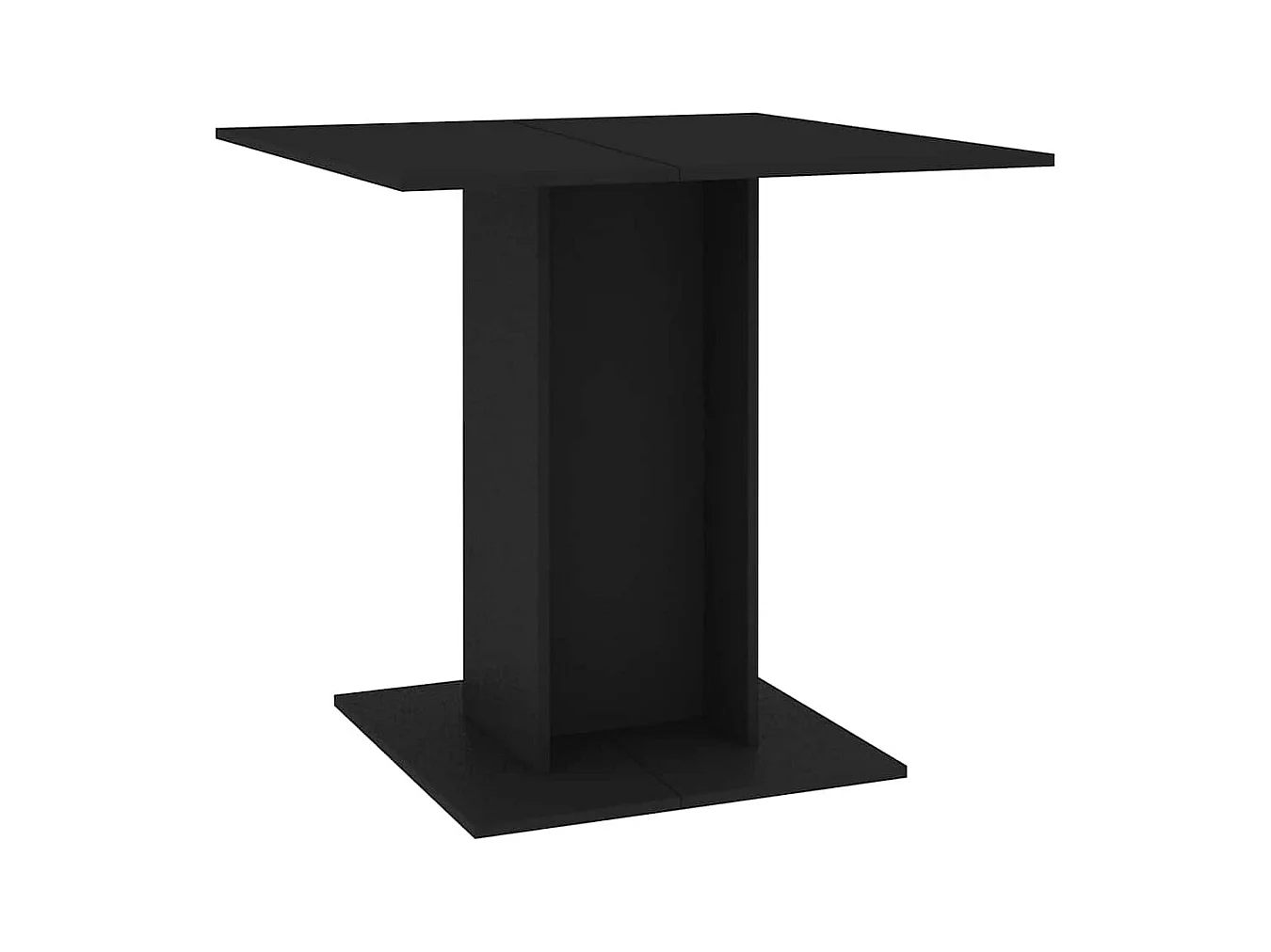 Table à manger Noir 80x80x75 cm bois d'ingénierie