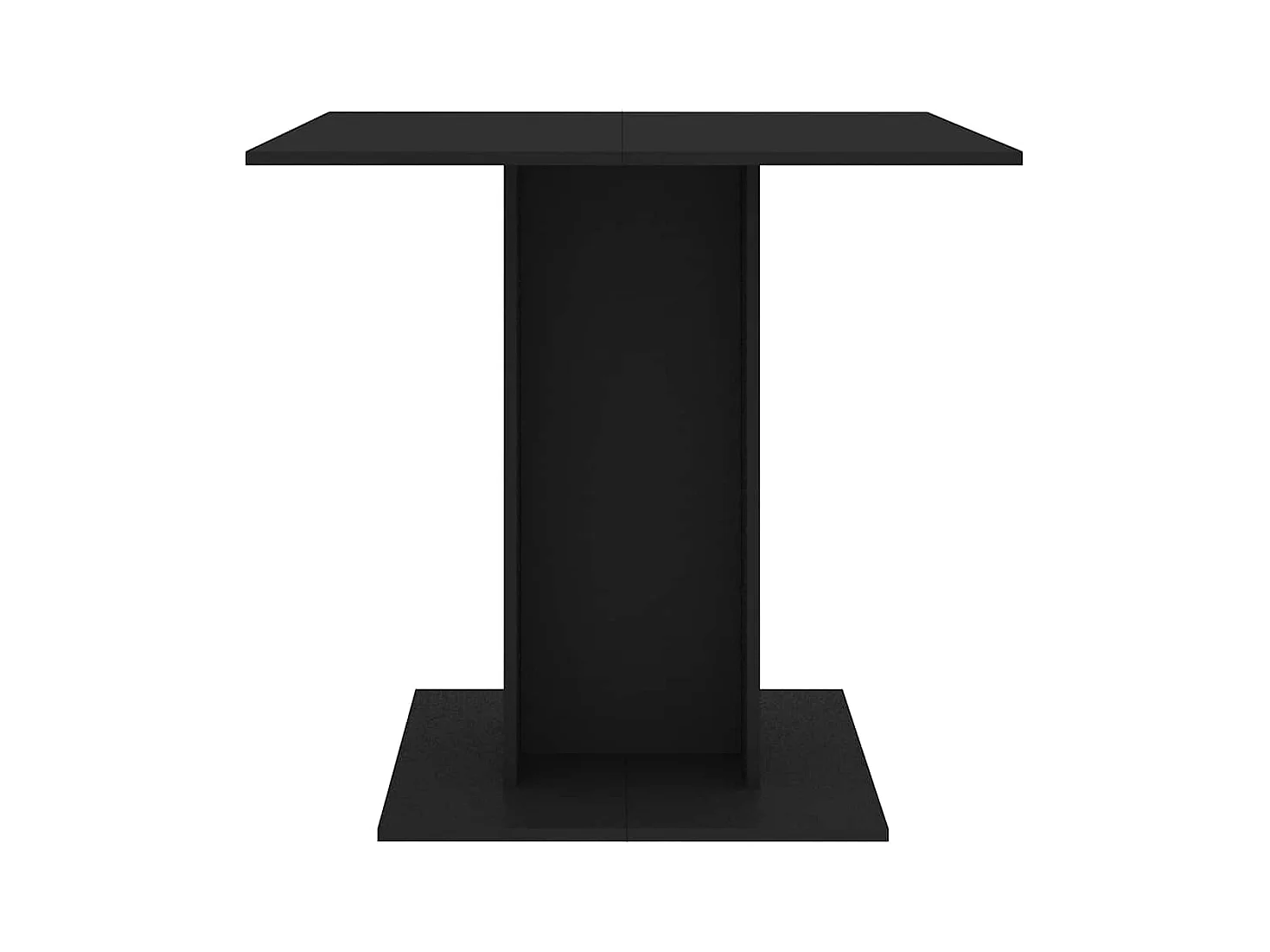 Table à manger Noir 80x80x75 cm bois d'ingénierie