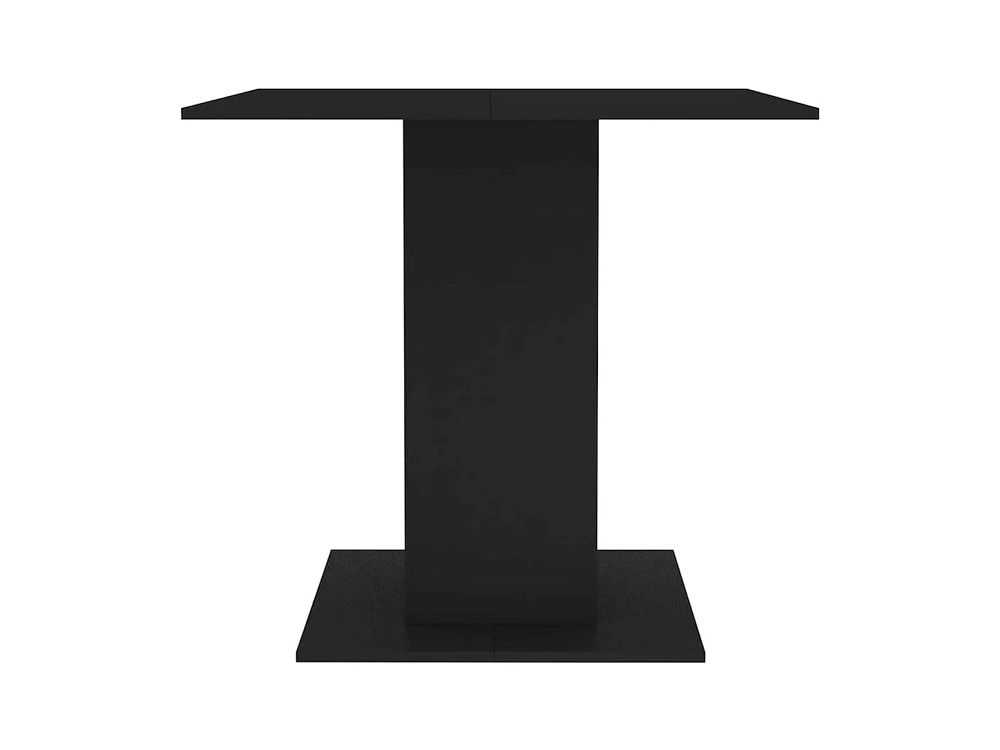 Table à manger Noir 80x80x75 cm bois d'ingénierie