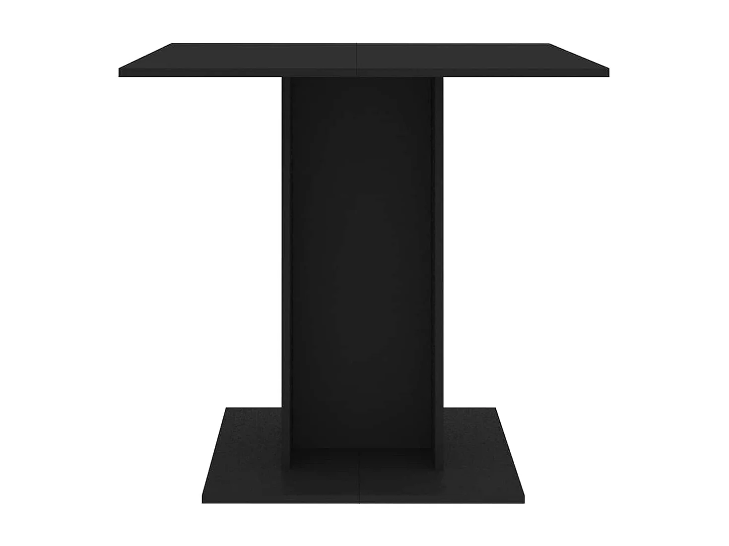 Mesa de comedor negra 80x80x75 cm madera de ingeniería