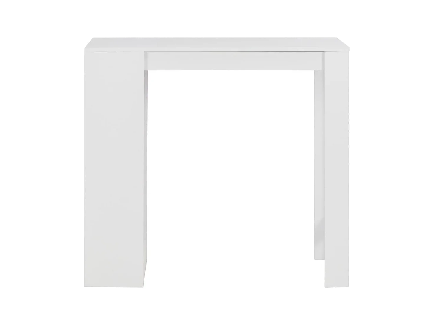 Table de bar avec étagère Blanc 110x50x103 cm