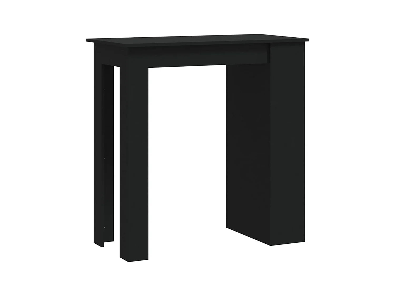 Table de bar et rangement Noir 102x50x103,5cm Bois d'ingénierie