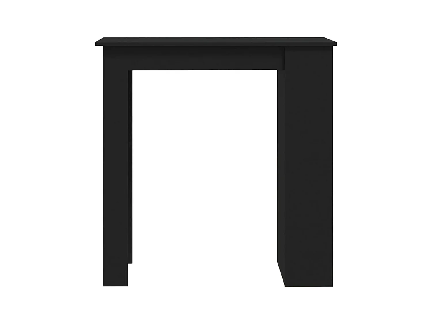 Table de bar et rangement Noir 102x50x103,5cm Bois d'ingénierie