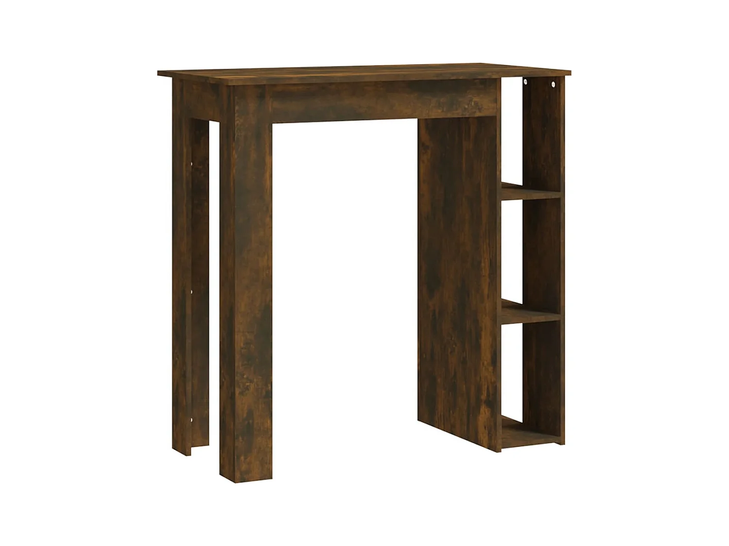 Table de bar avec étagère chêne fumé bois d'ingénierie