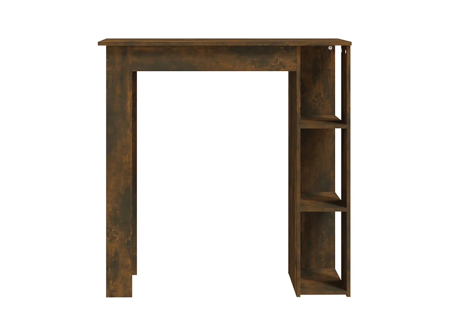 Table de bar avec étagère chêne fumé bois d'ingénierie