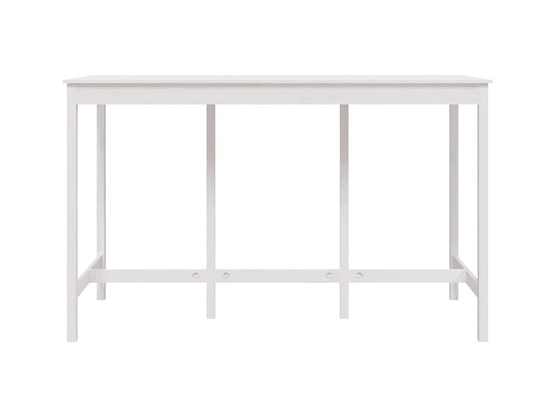 Table de bar Blanc 180x80x110 cm Bois massif de pin