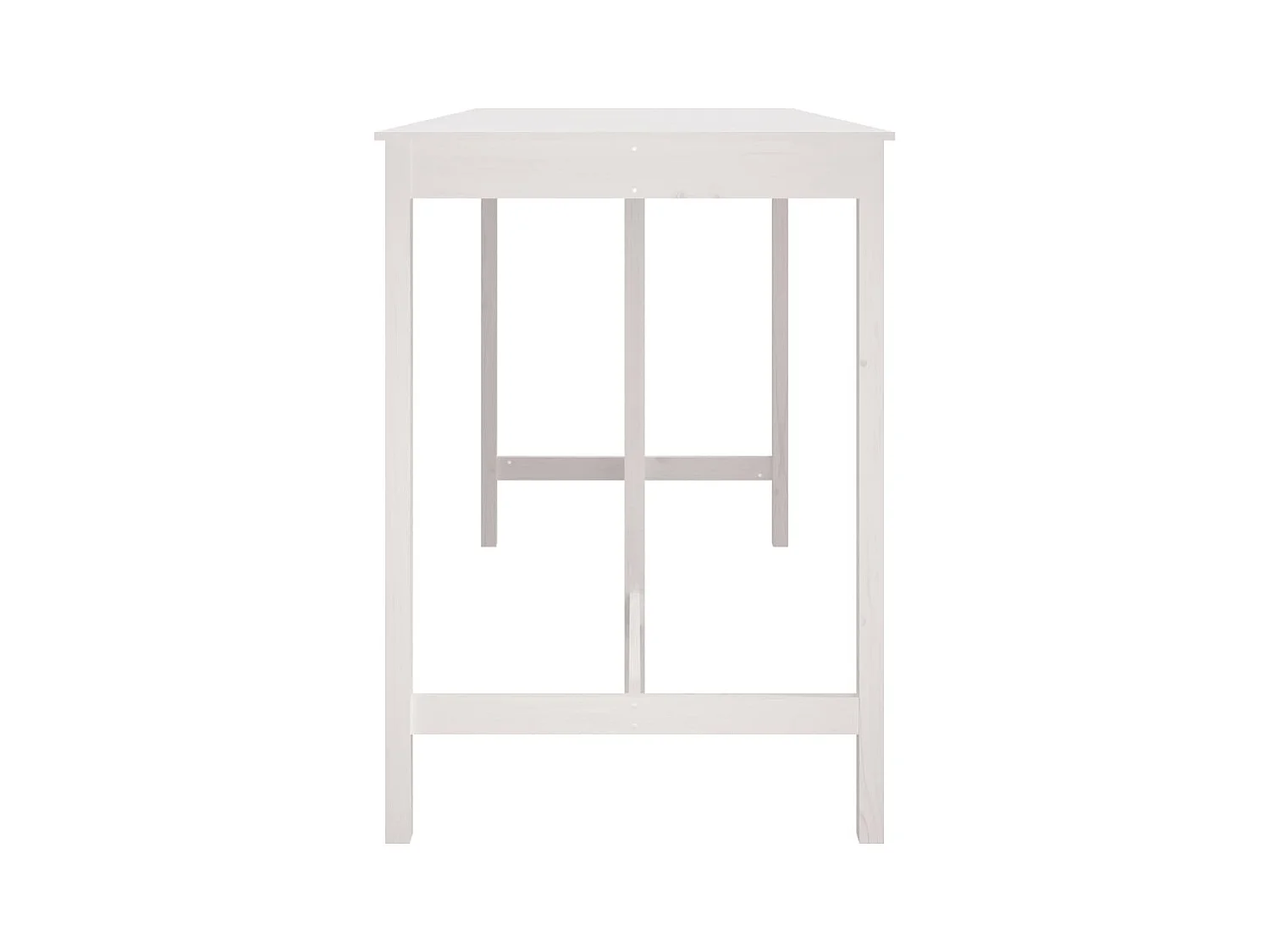 Table de bar Blanc 180x80x110 cm Bois massif de pin
