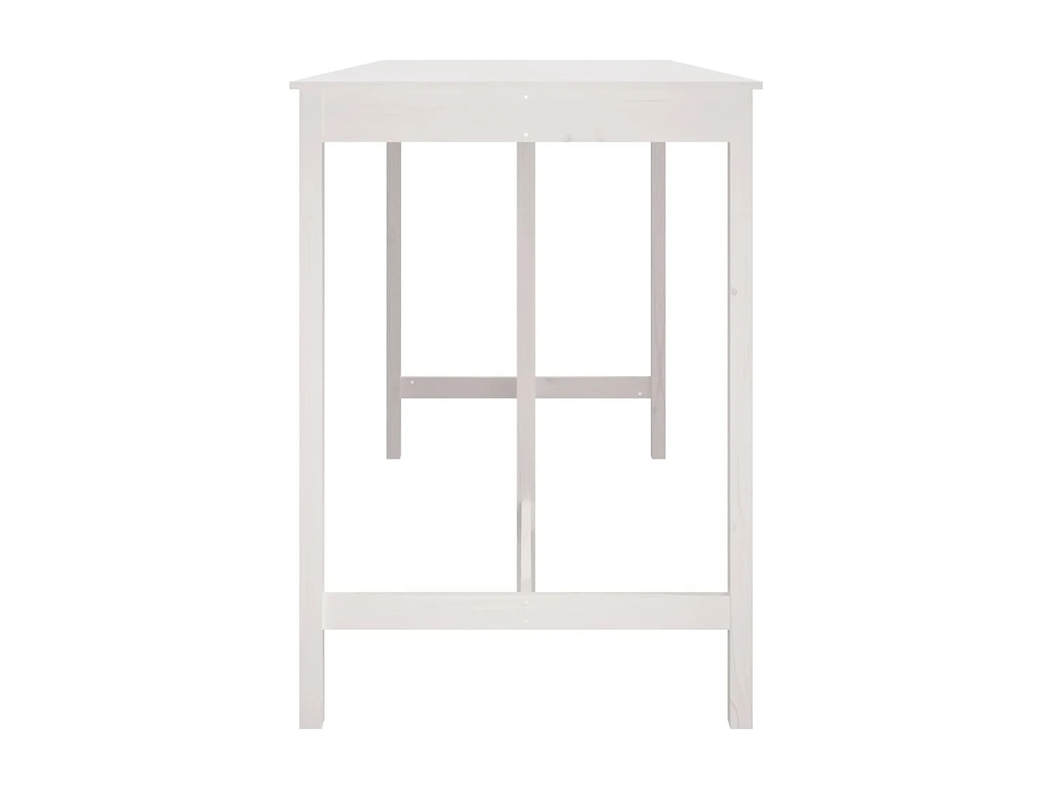 Table de bar Blanc 180x80x110 cm Bois massif de pin