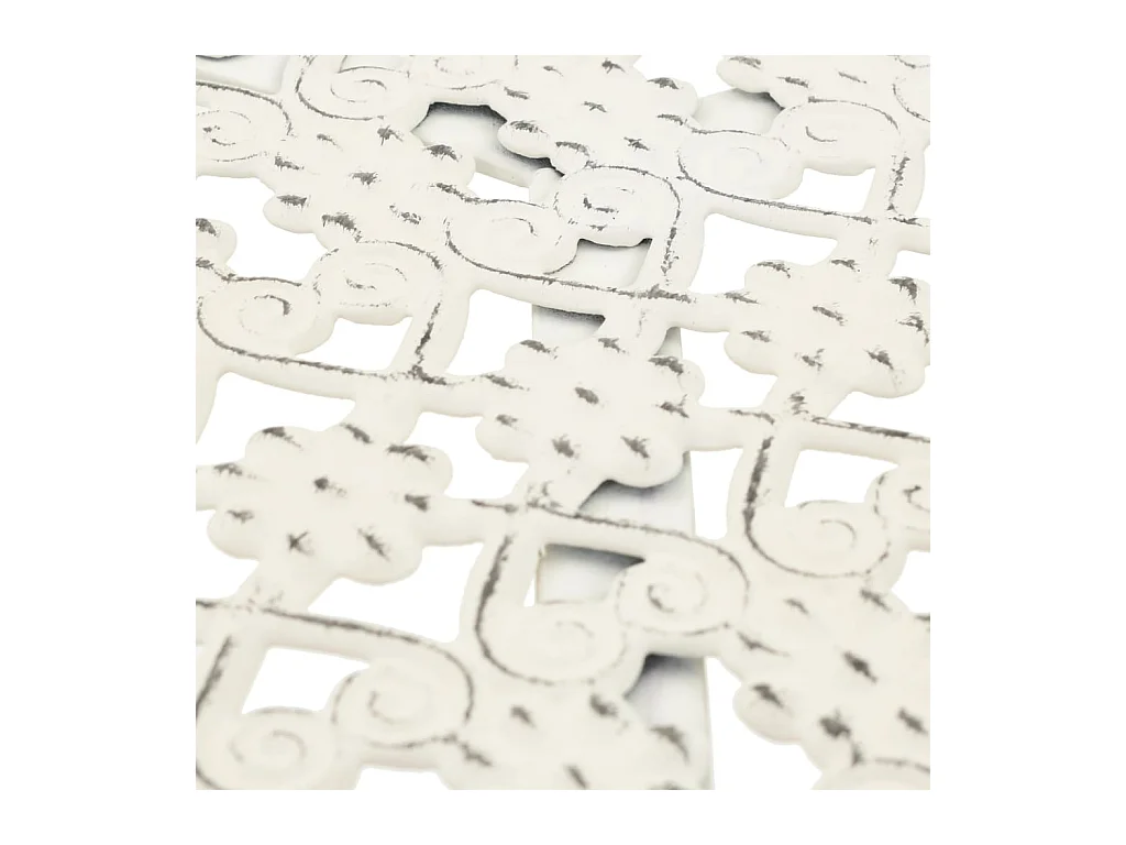 Table de bistro Style vintage Ronde Métal 40x70 cm Blanc