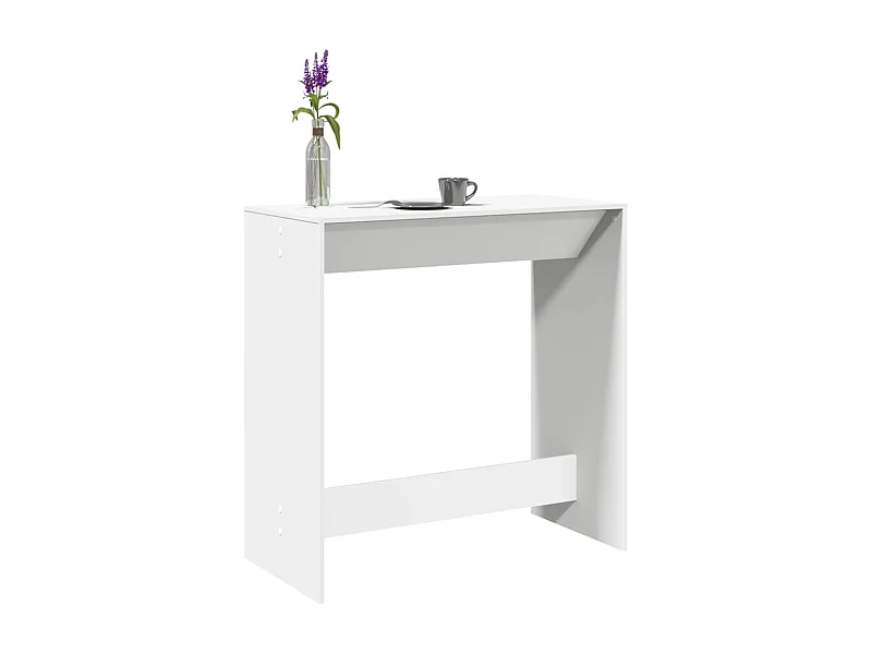 Table de bar blanc 102x50x103,5 cm bois d'ingénierie