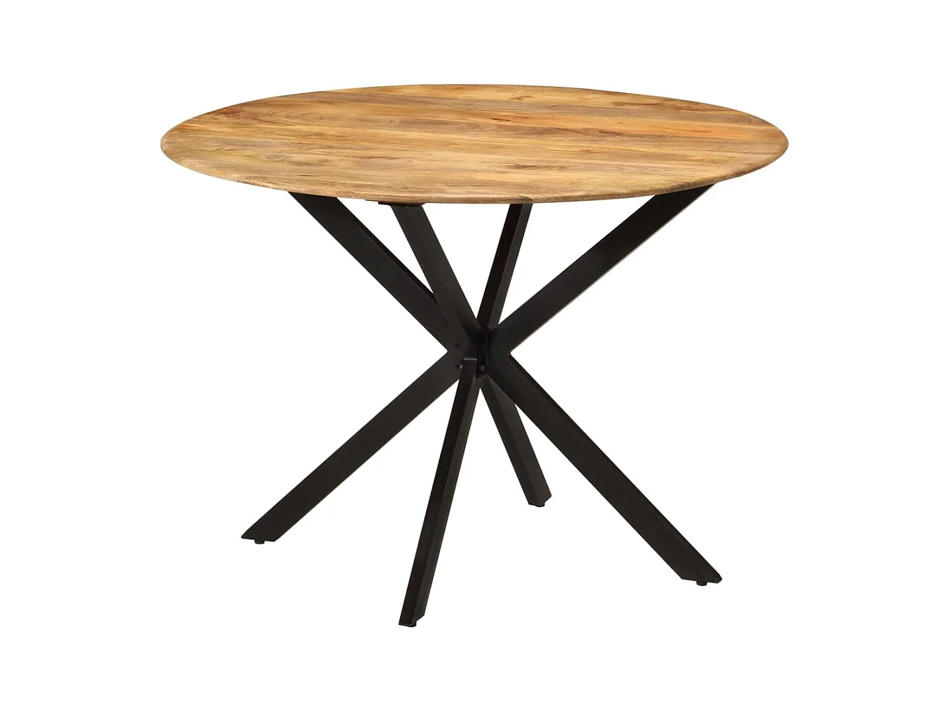 Mesa de comedor Ø110x78 cm Madera maciza de mango y acero