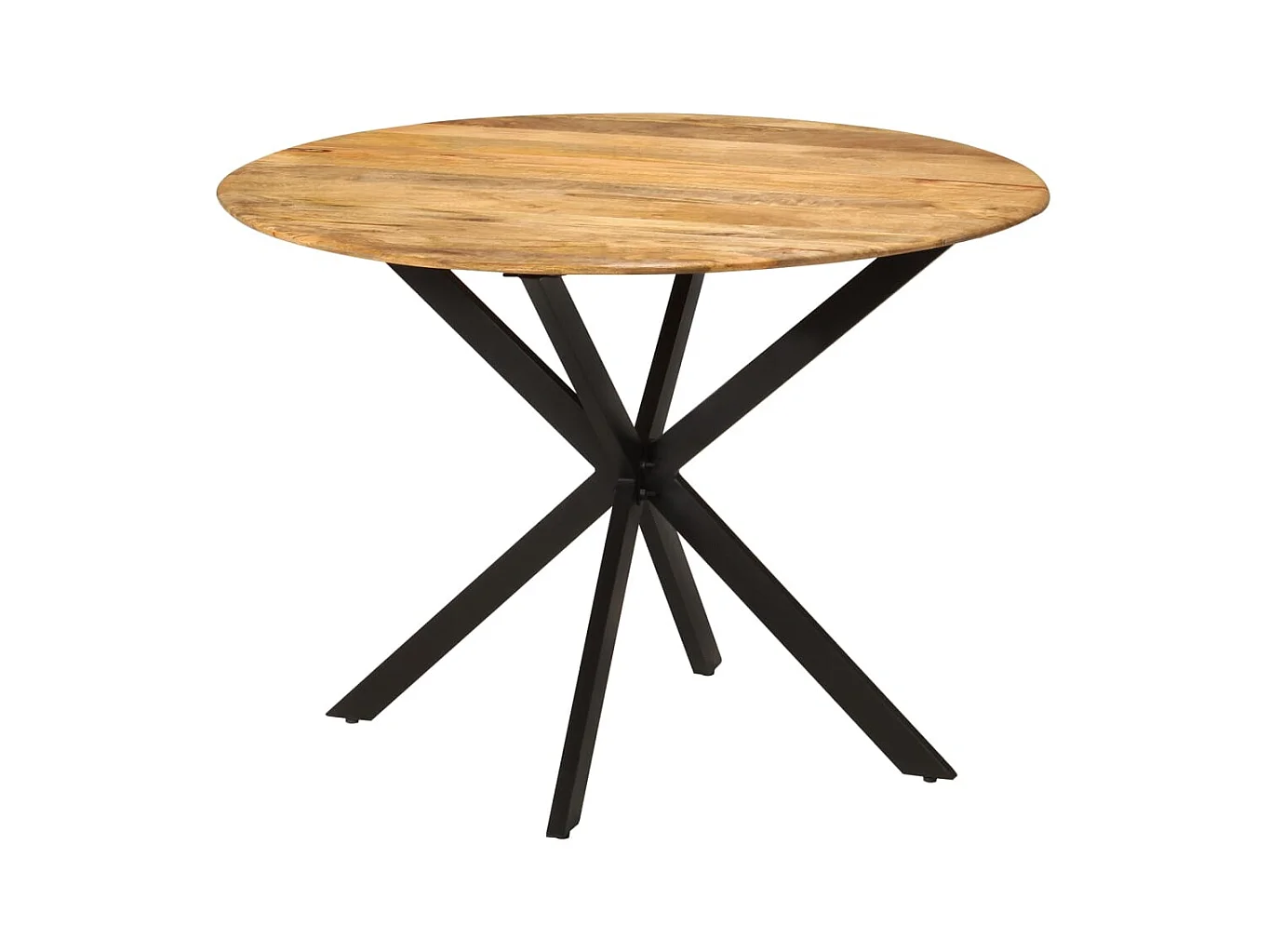 Mesa de comedor Ø110x78 cm Madera maciza de mango y acero