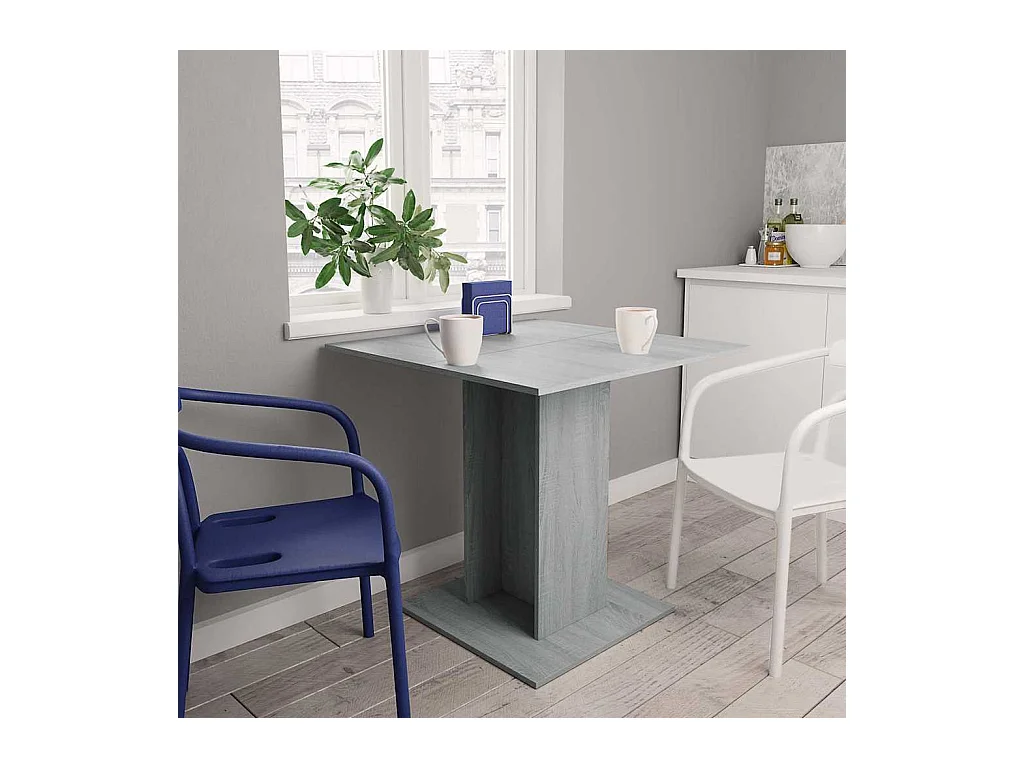 Table à dîner Sonoma gris 80x80x75 cm Bois d'ingénierie