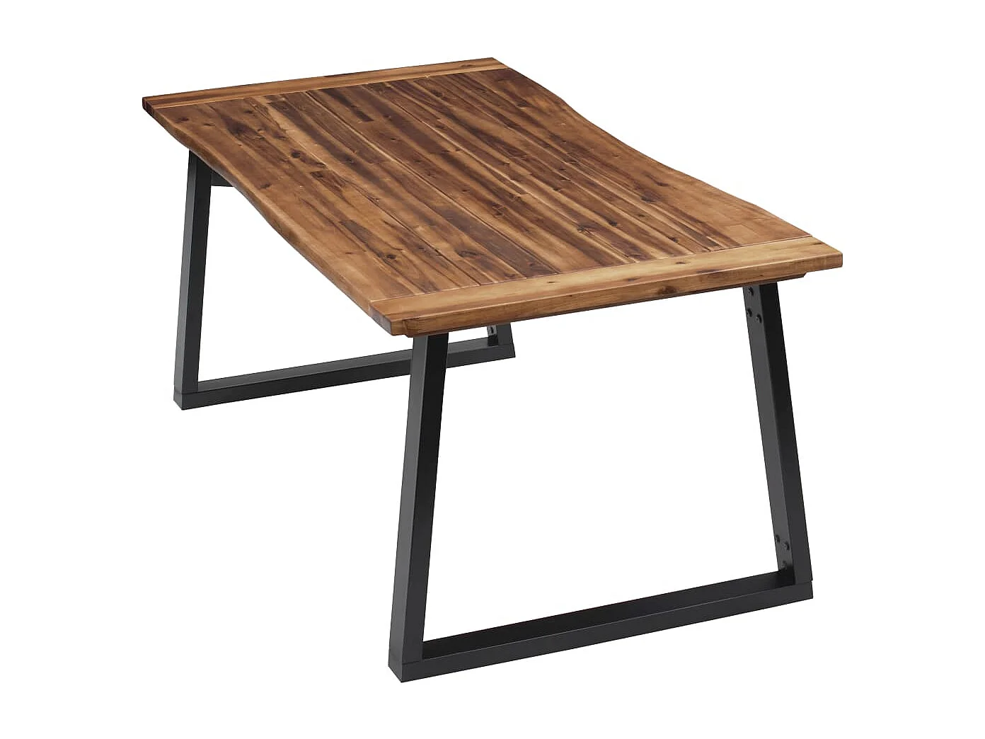 Mesa de comedor de madera maciza de acacia 180x90 cm