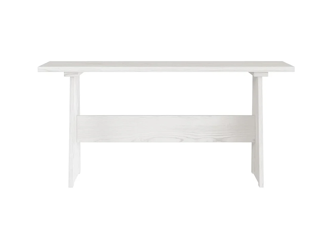 Table à manger avec banc REINE blanc bois de pin solide