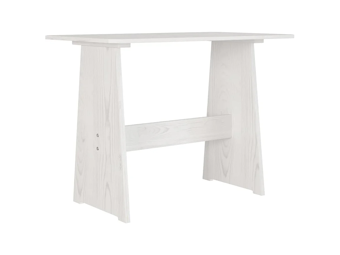 Table à manger avec banc REINE blanc bois de pin solide