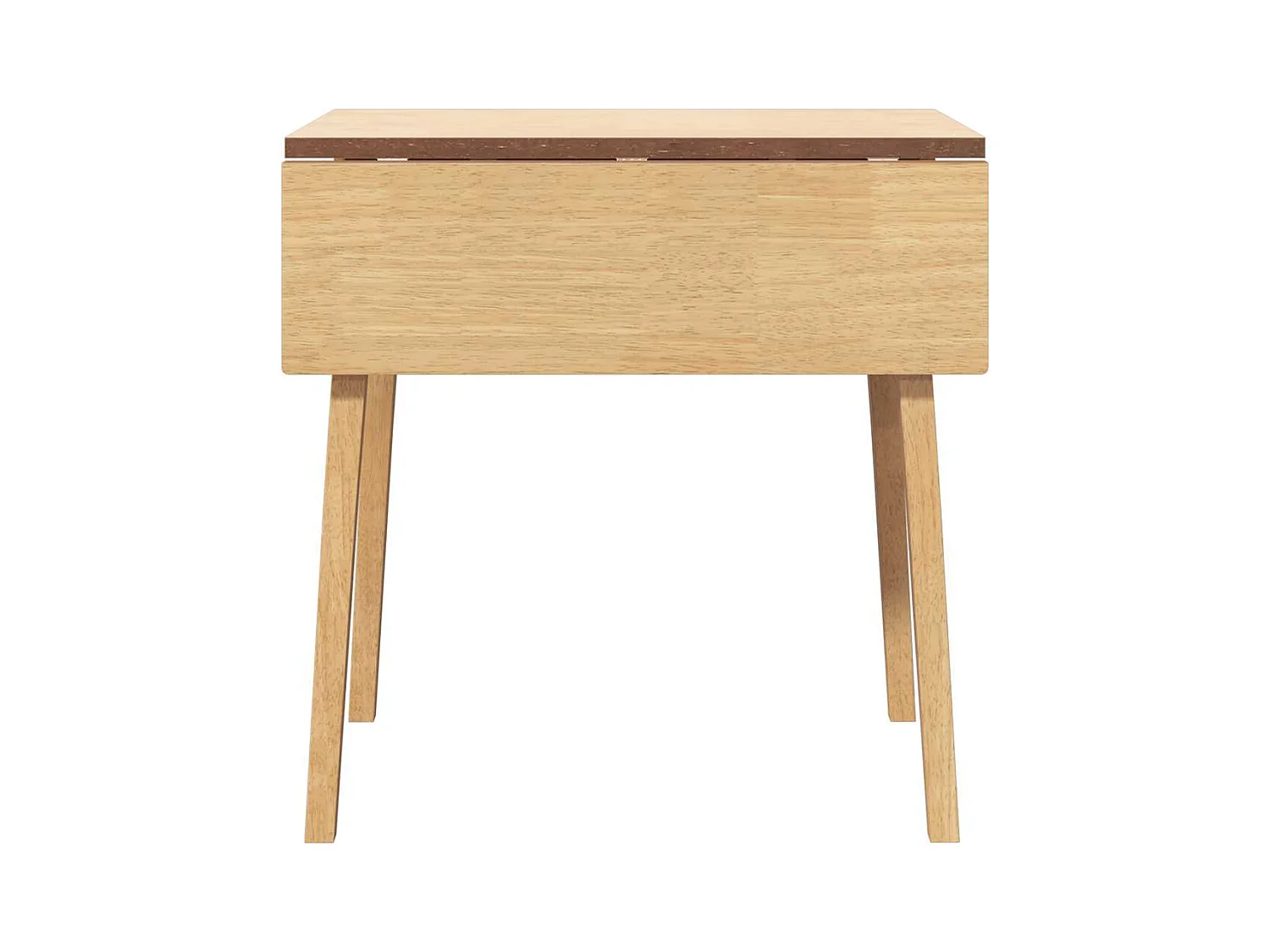 Table à manger naturel bois massif et caoutchouc