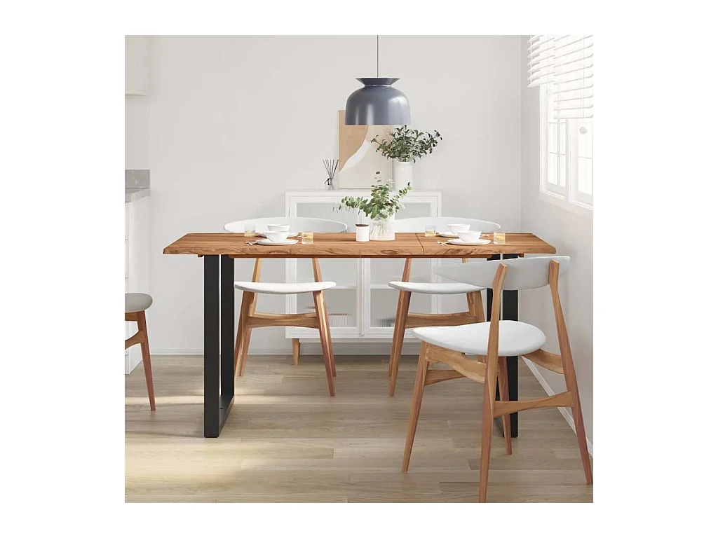 Mesa de comedor 154x80x76 cm Madera maciza de acacia