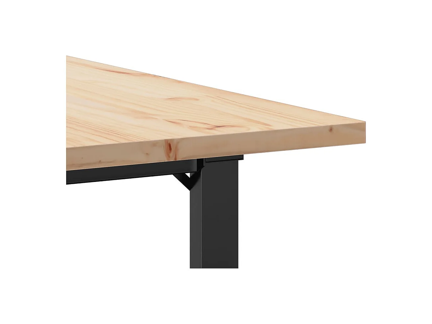 Mesa de comedor O-frame 90x90x75,5cm madera maciza de pino acero