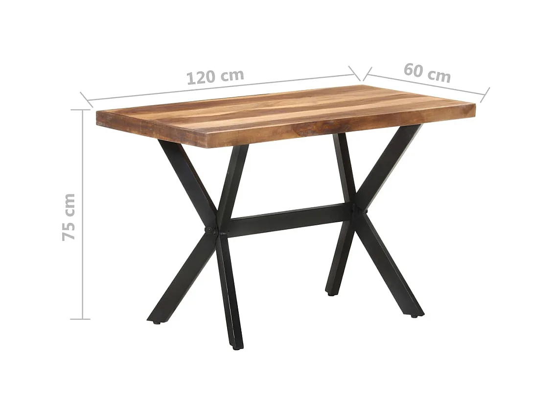 Table de salle à manger 120x60x75 cm Bois avec finition miel