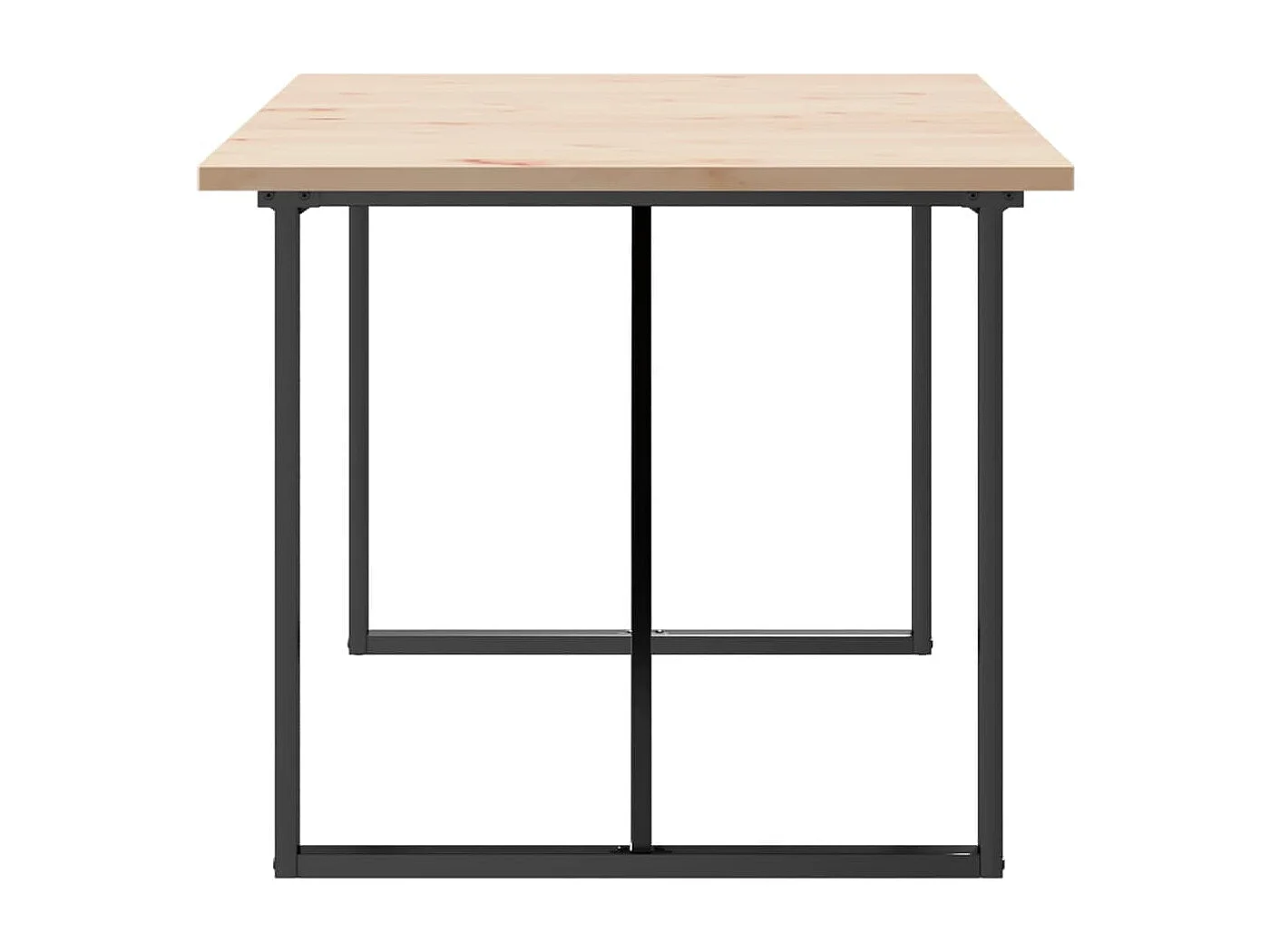 Mesa de comedor O-frame 180x90x75,5 cm madera maciza de pino acero