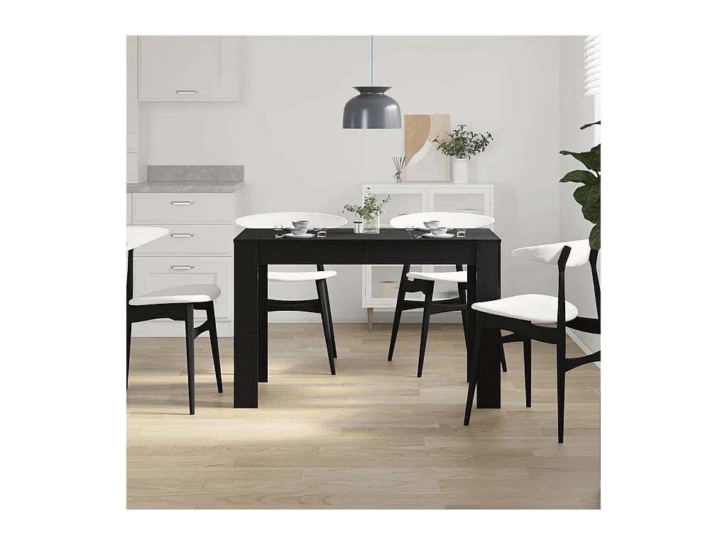 Table à dîner chêne noir 120x60x76 cm bois d'ingénierie