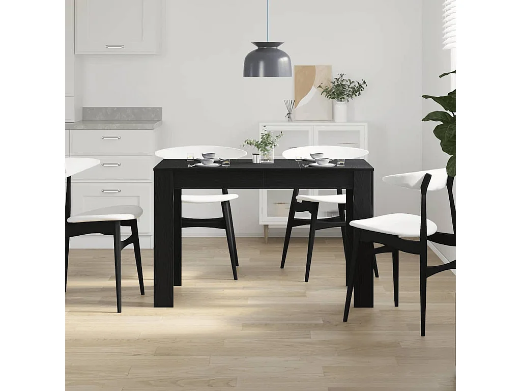 Table à dîner chêne noir 120x60x76 cm bois d'ingénierie