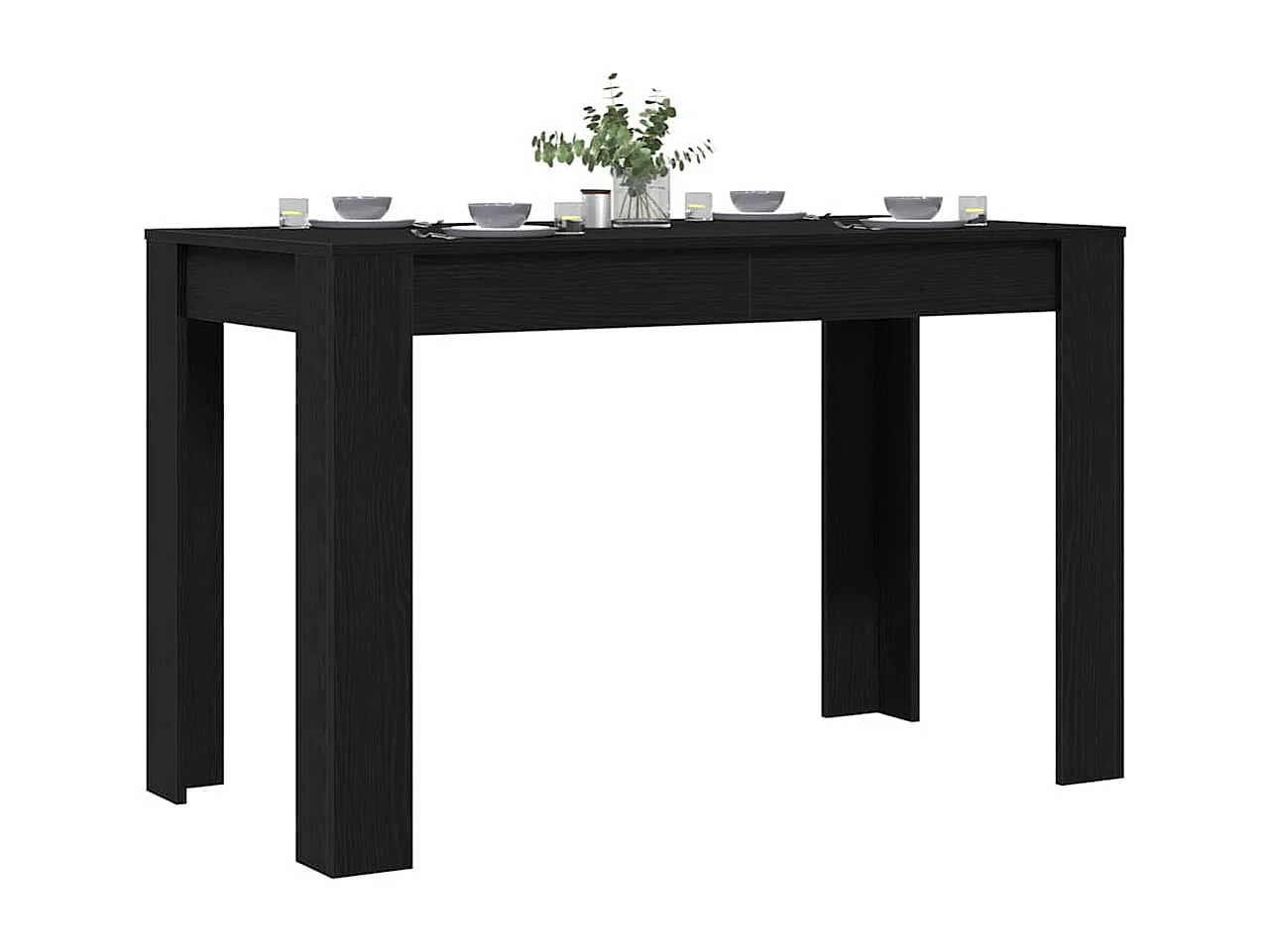 Table à dîner chêne noir 120x60x76 cm bois d'ingénierie