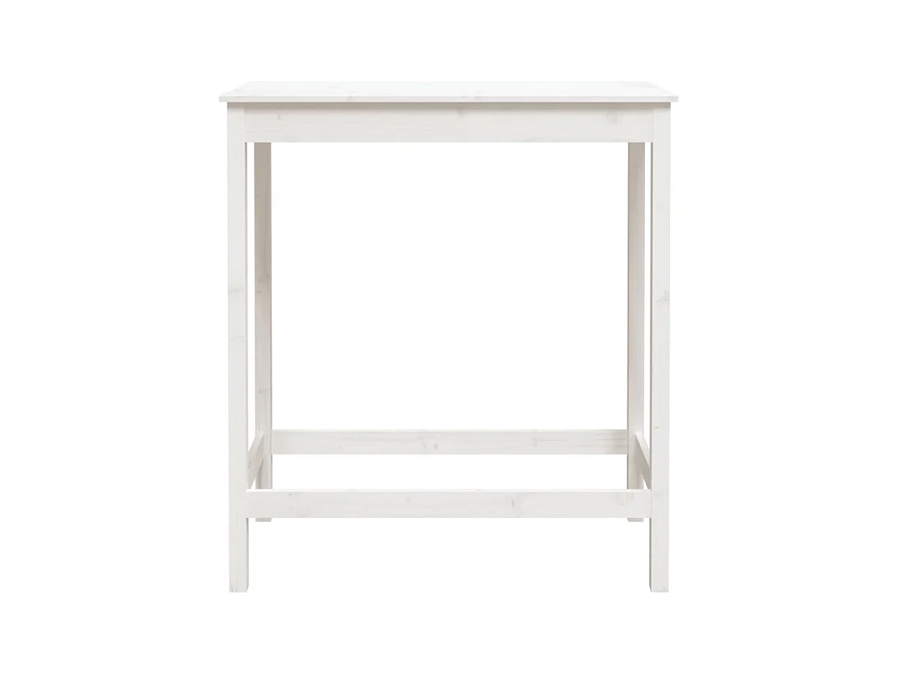 Table de bar blanc 100x50x110 cm bois massif de pin