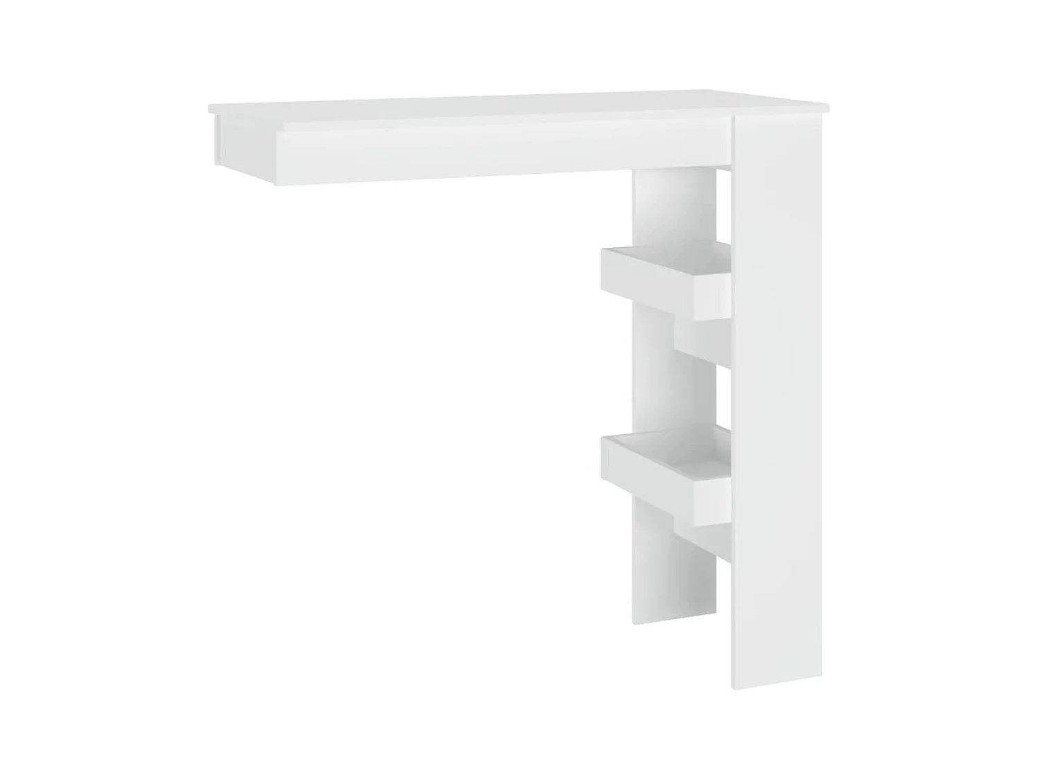 Table de bar murale Blanc 102x45x103,5 cm Bois d'ingénierie