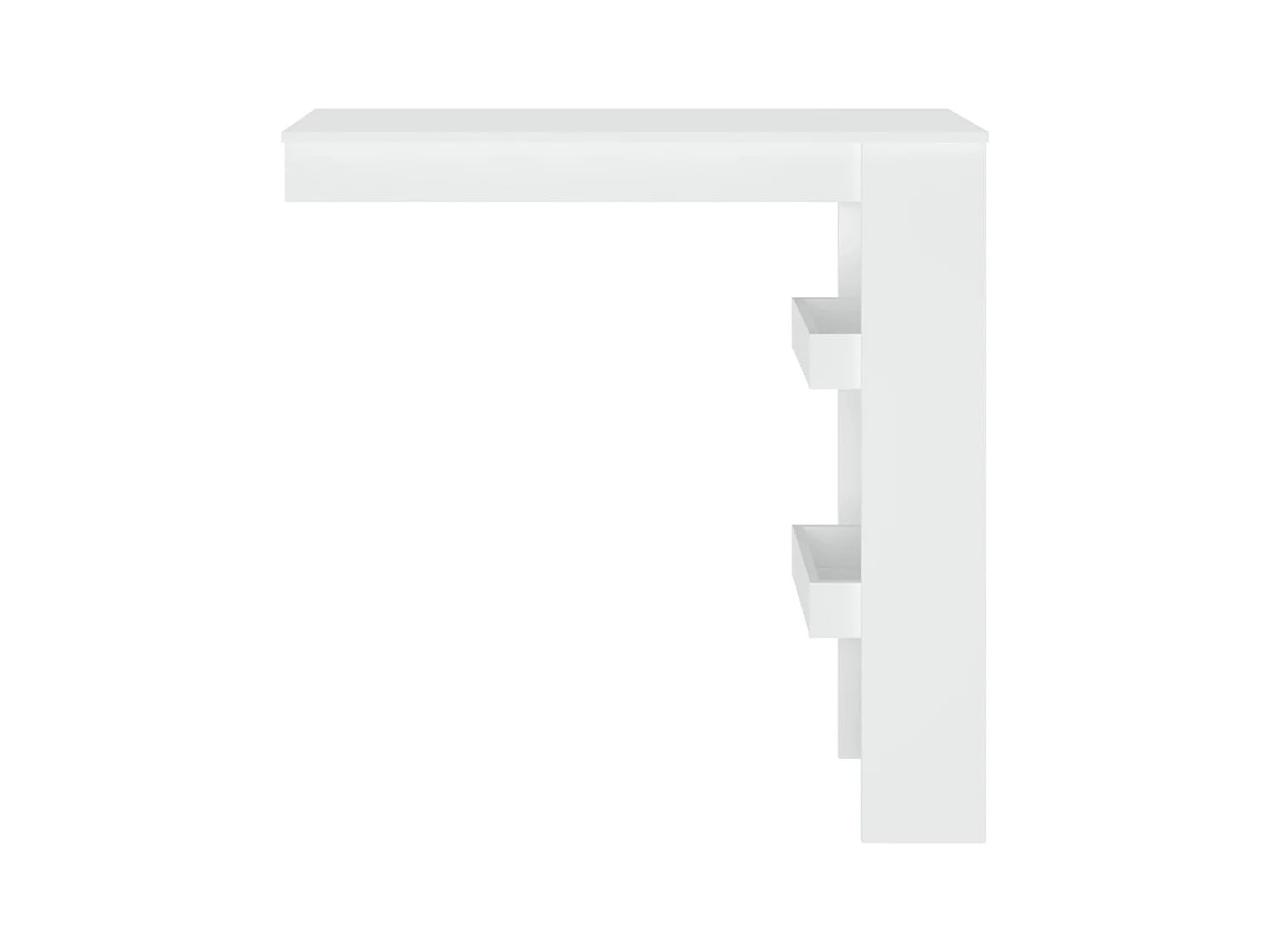 Table de bar murale Blanc 102x45x103,5 cm Bois d'ingénierie