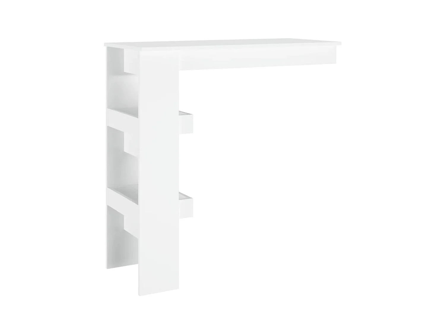 Table de bar murale Blanc 102x45x103,5 cm Bois d'ingénierie