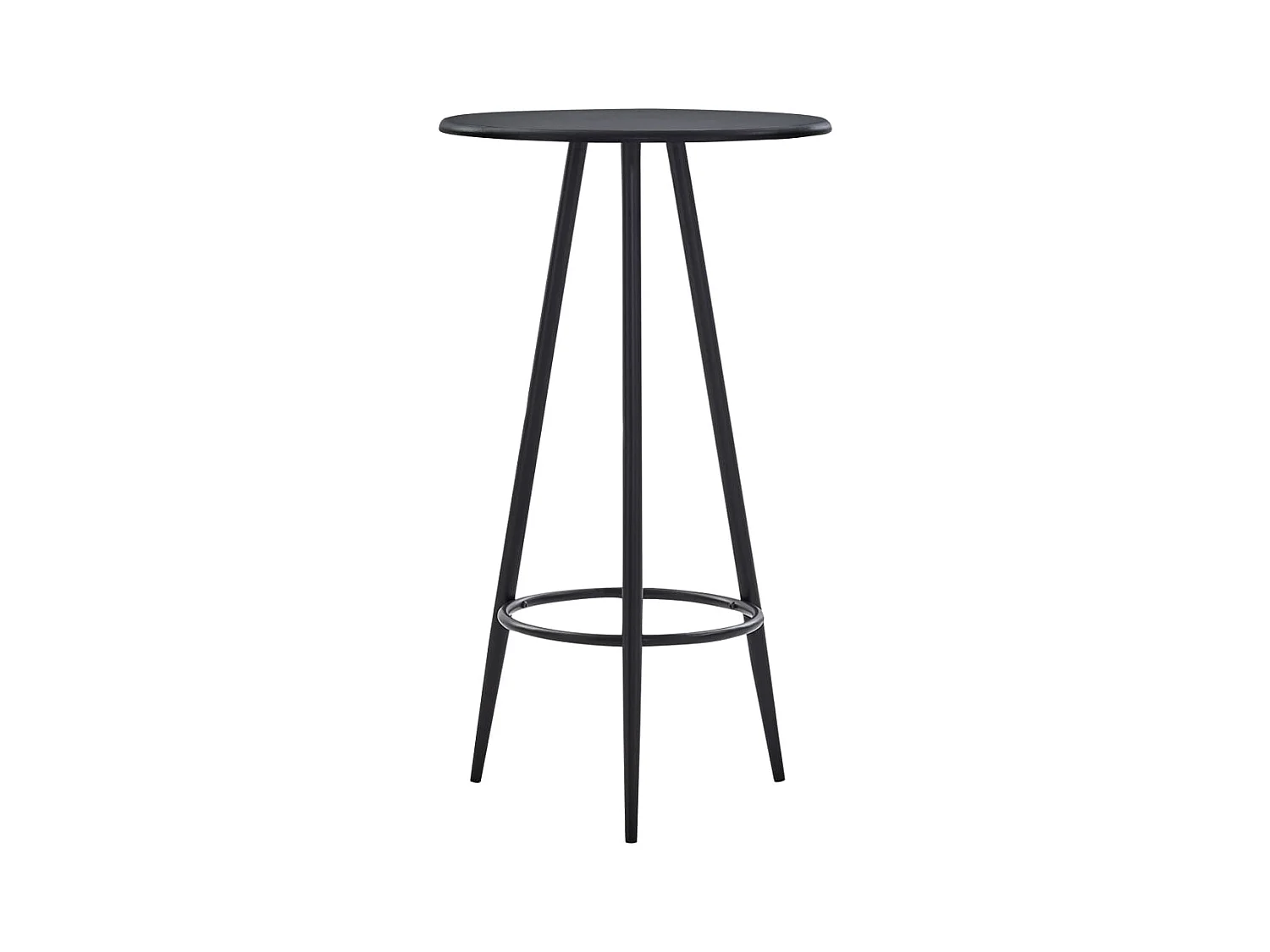 Table de bar Noir 60x107,5 cm MDF