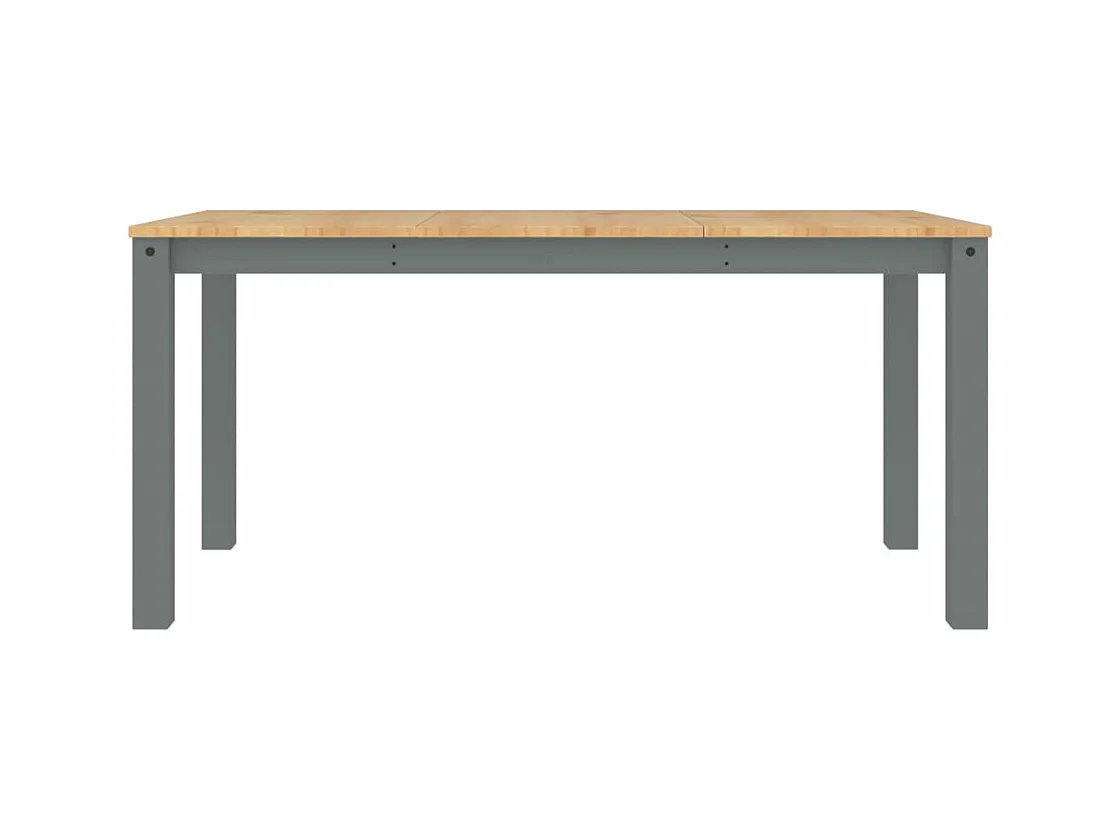 Table à manger Panama gris 160x80x75 cm bois massif de pin