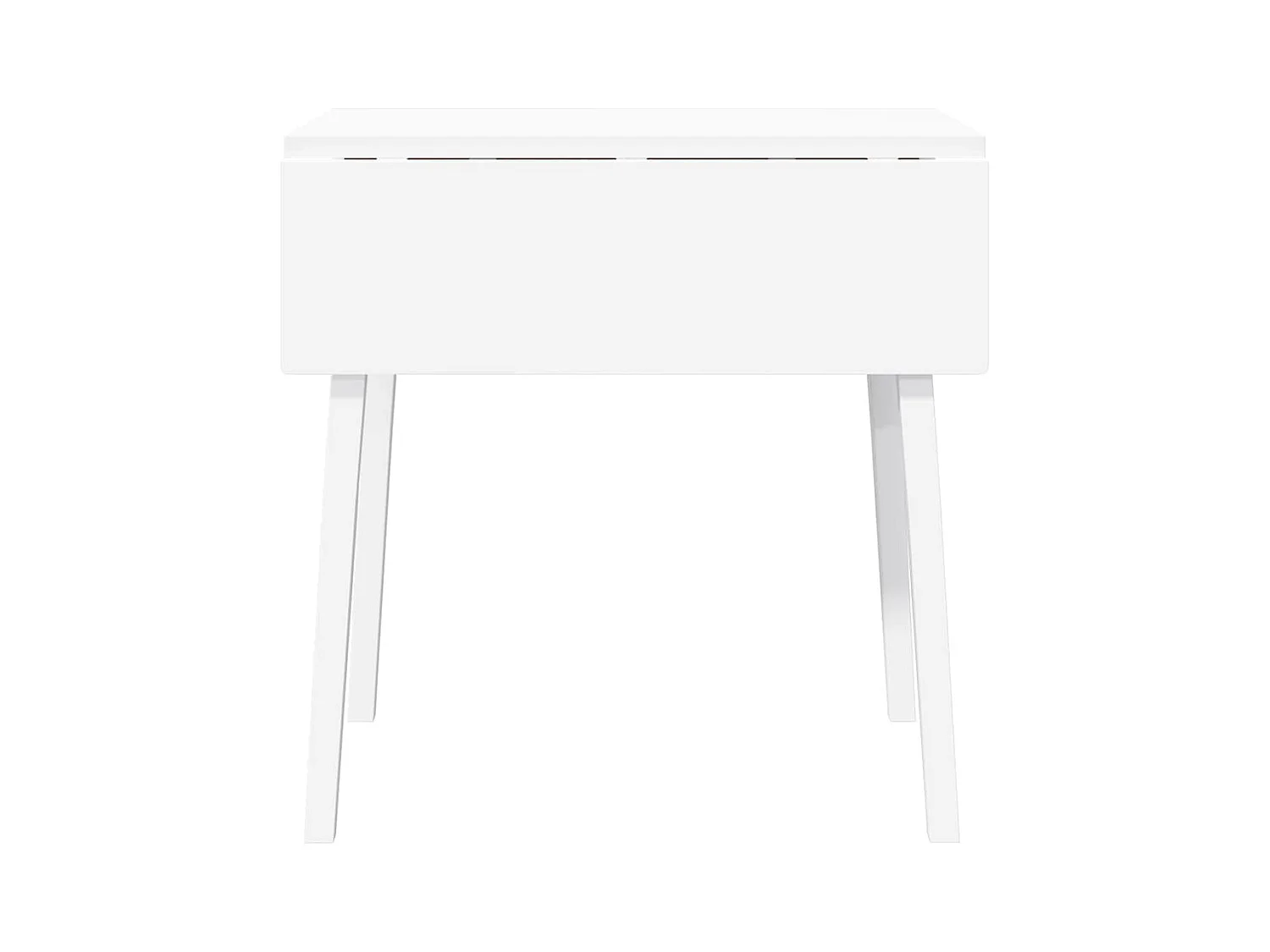 Table à manger blanc bois massif et caoutchouc