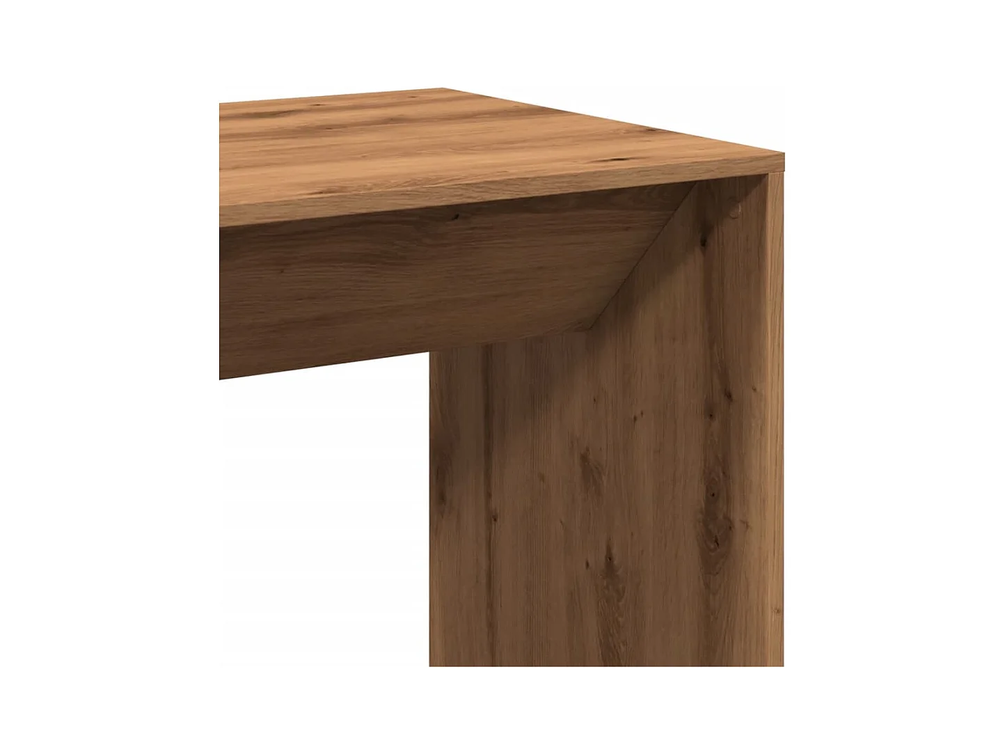 Table de bar chêne artisanal 51x50x103,5 cm bois d'ingénierie