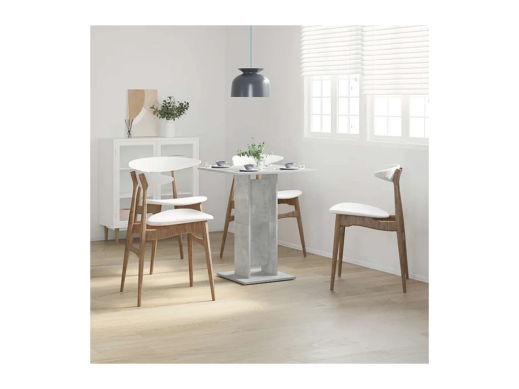 Table de bistro Gris béton 60x60x75 cm Bois d'ingénierie